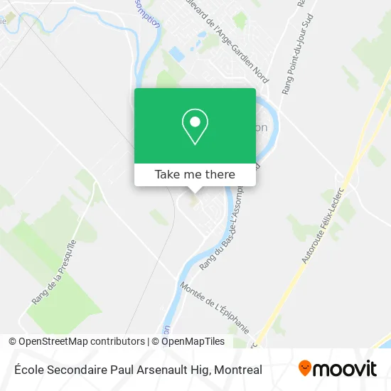 École Secondaire Paul Arsenault Hig map