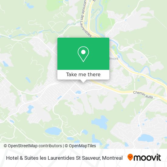 Hotel & Suites les Laurentides St Sauveur map