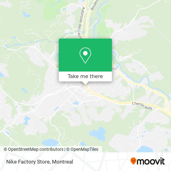 Nike Factory Store map