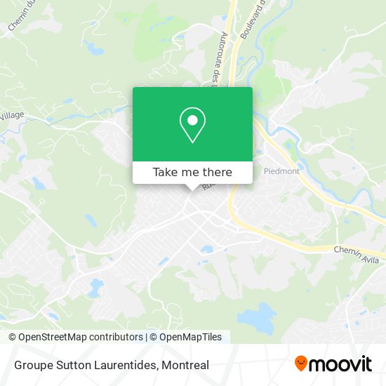 Groupe Sutton Laurentides map