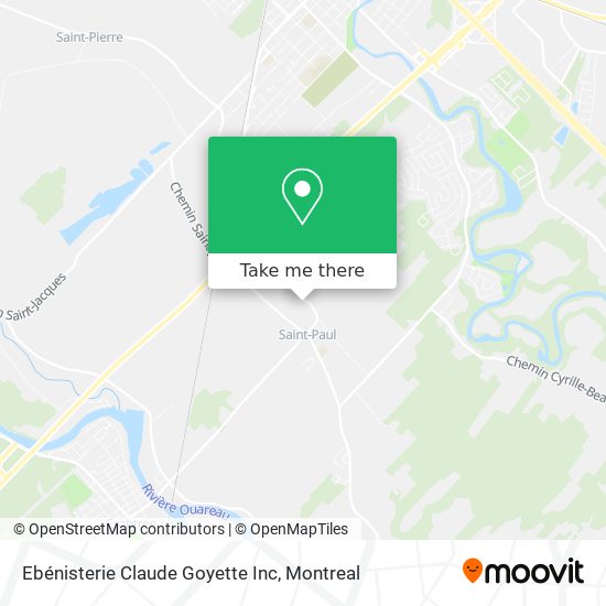 Ebénisterie Claude Goyette Inc map