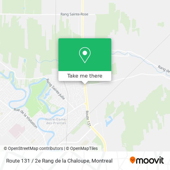 Route 131 / 2e Rang de la Chaloupe map