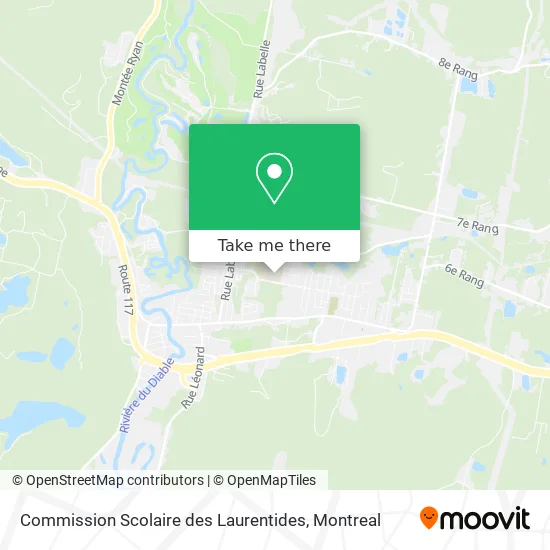 Commission Scolaire des Laurentides map