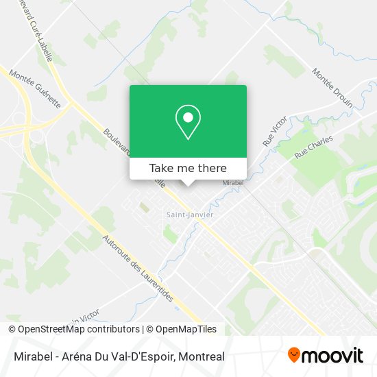 Mirabel - Aréna Du Val-D'Espoir map