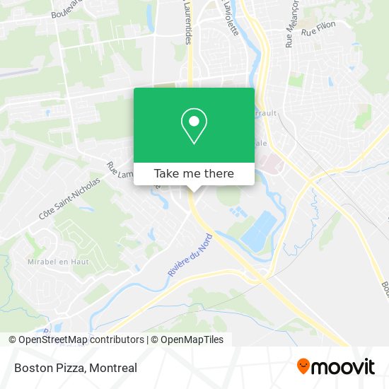 Boston Pizza map