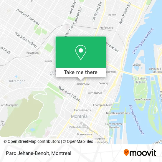Parc Jehane-Benoît map