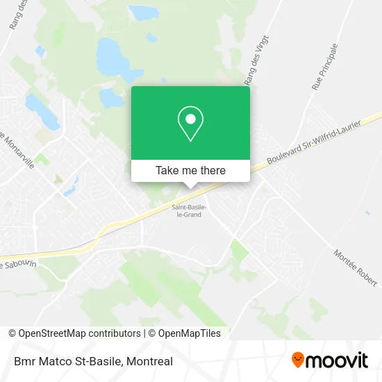 Bmr Matco St-Basile map