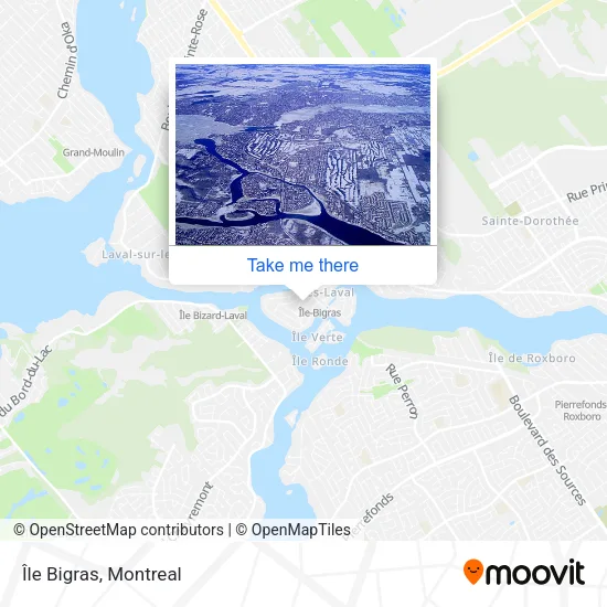 Île Bigras map