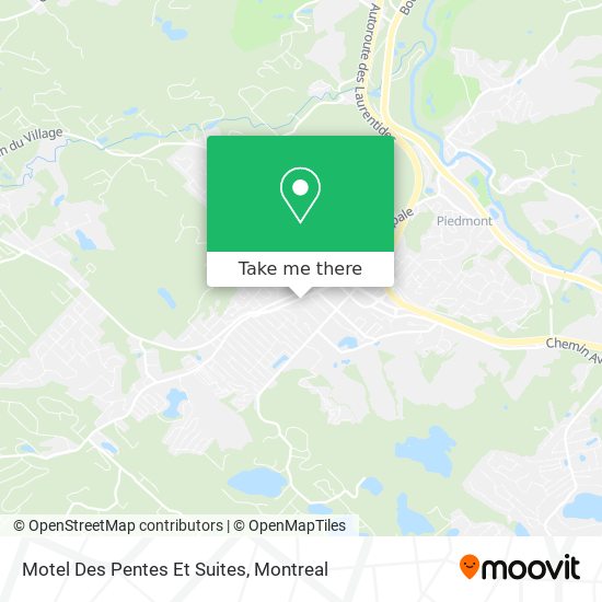 Motel Des Pentes Et Suites map