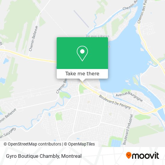 Gyro Boutique Chambly map