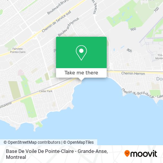 Base De Voile De Pointe-Claire - Grande-Anse map
