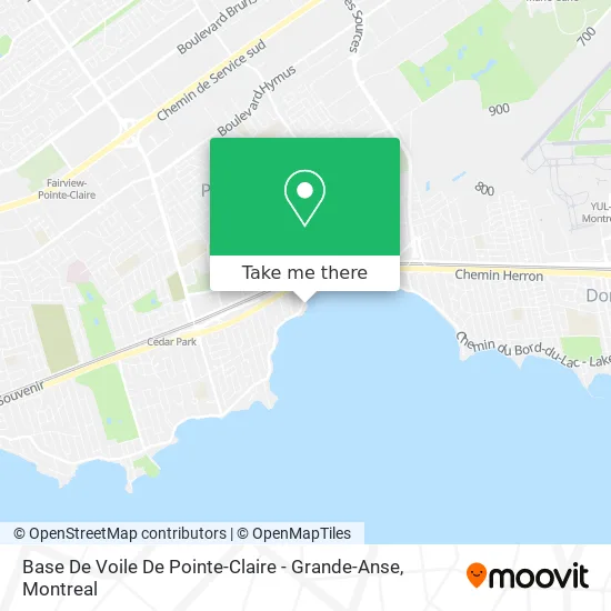 Base De Voile De Pointe-Claire - Grande-Anse map