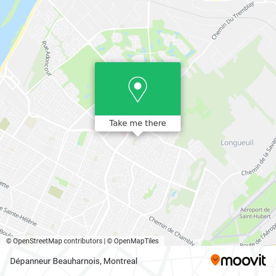 Dépanneur Beauharnois map