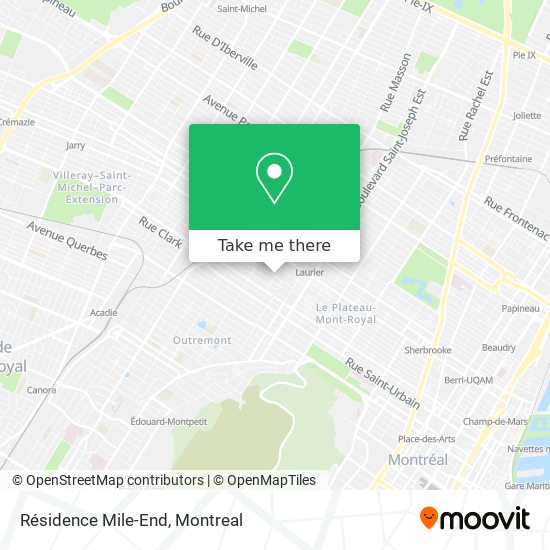 Résidence Mile-End map