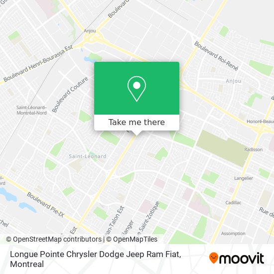 Longue Pointe Chrysler Dodge Jeep Ram Fiat map