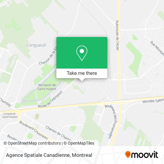 Agence Spatiale Canadienne map