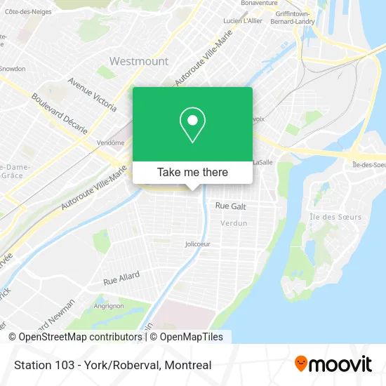 Station 103 - York/Roberval map