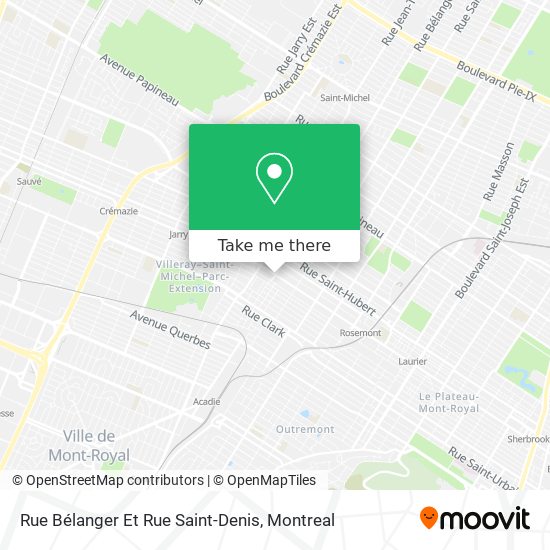 Rue Bélanger Et Rue Saint-Denis map