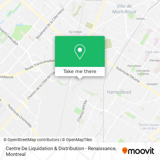 Centre De Liquidation & Distribution - Renaissance map