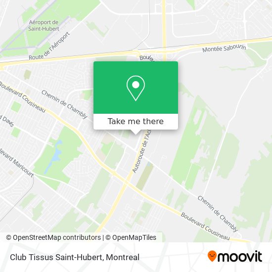 Club Tissus Saint-Hubert map