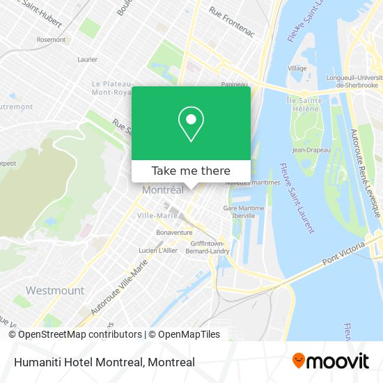 Humaniti Hotel Montreal map