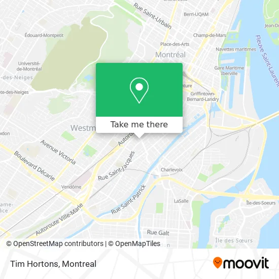 Tim Hortons map