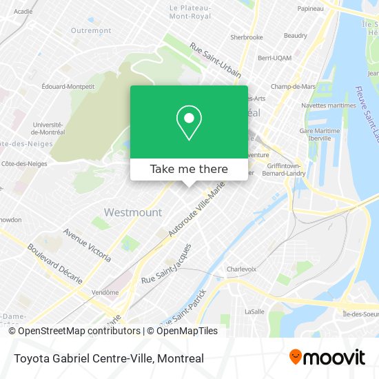Toyota Gabriel Centre-Ville map