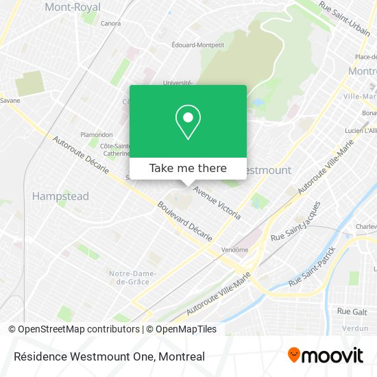 Résidence Westmount One map