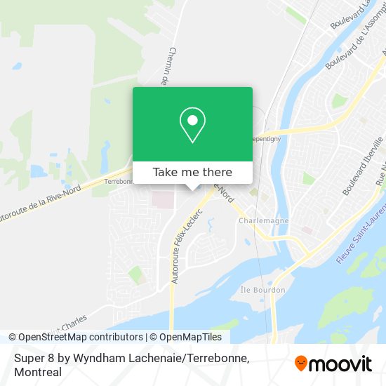 Super 8 by Wyndham Lachenaie / Terrebonne map