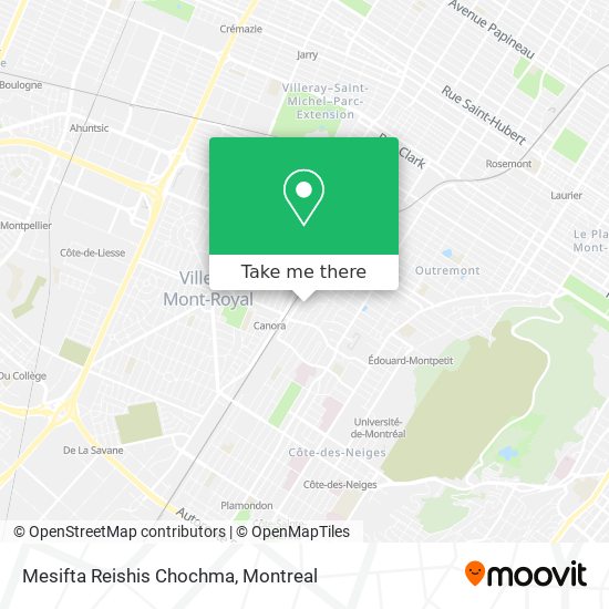 Mesifta Reishis Chochma map
