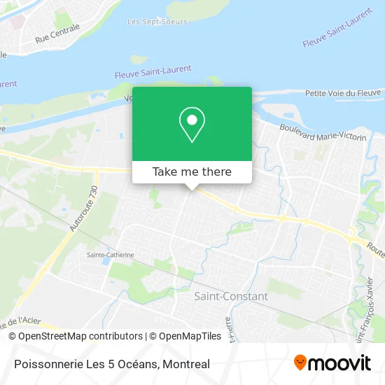 Poissonnerie Les 5 Océans map