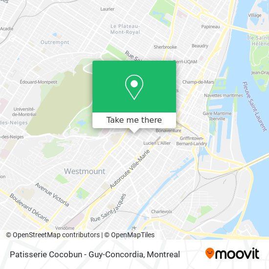 Patisserie Cocobun - Guy-Concordia map