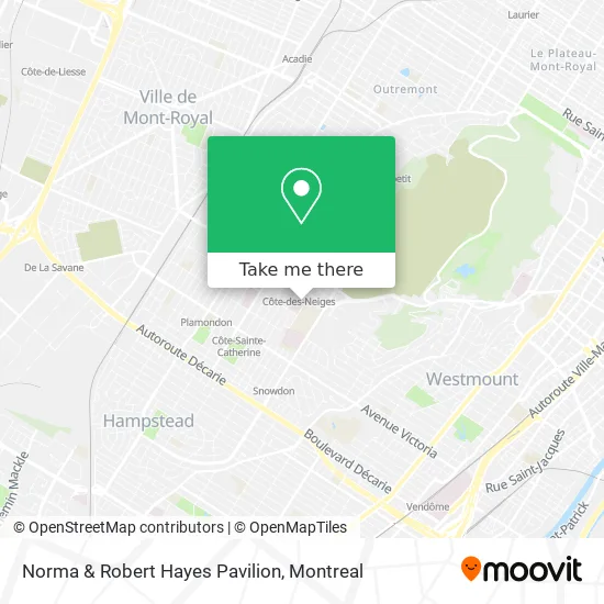 Norma & Robert Hayes Pavilion map