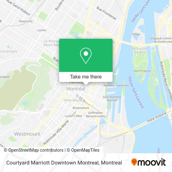 Courtyard Marriott Downtown Montreal map
