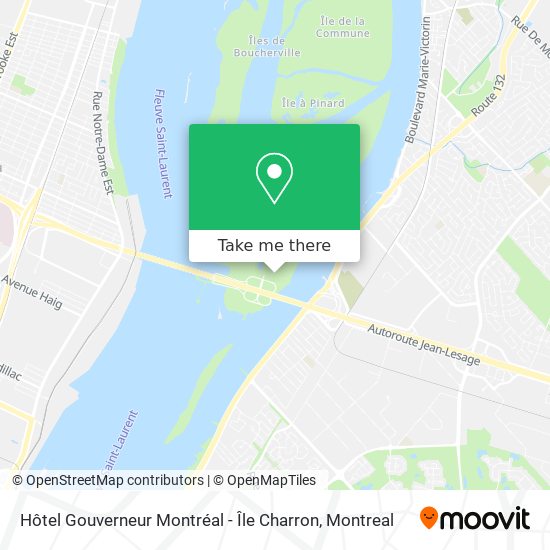 Hôtel Gouverneur Montréal - Île Charron map