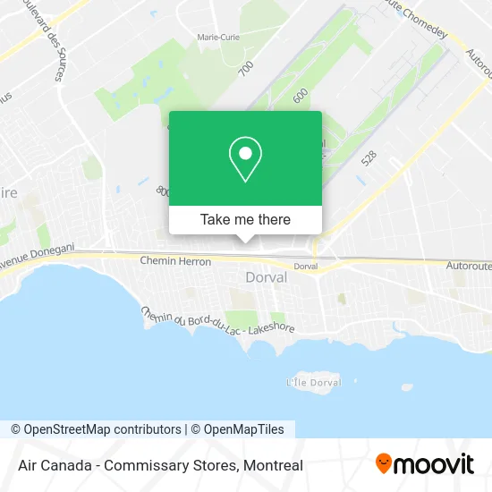 Air Canada - Commissary Stores map