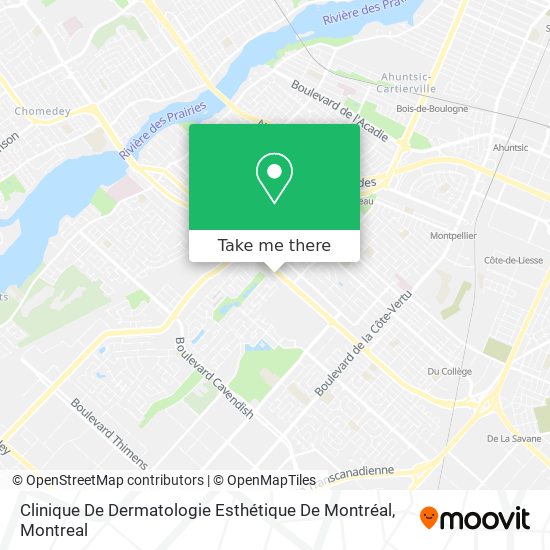 Clinique De Dermatologie Esthétique De Montréal map