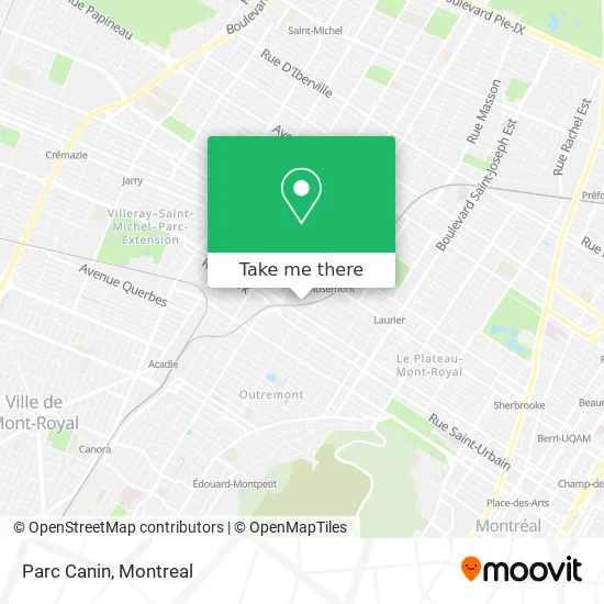 Parc Canin map