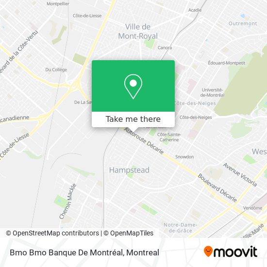 Bmo Bmo Banque De Montréal map