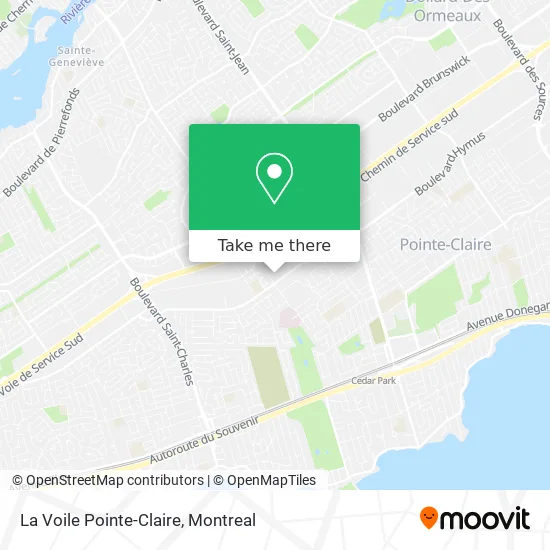 La Voile Pointe-Claire map