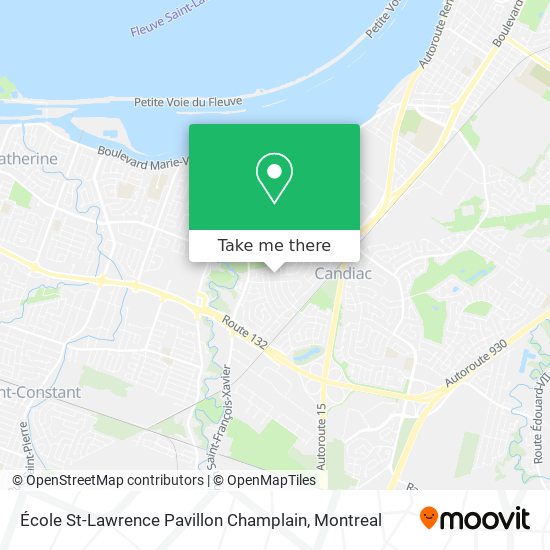 École St-Lawrence Pavillon Champlain map