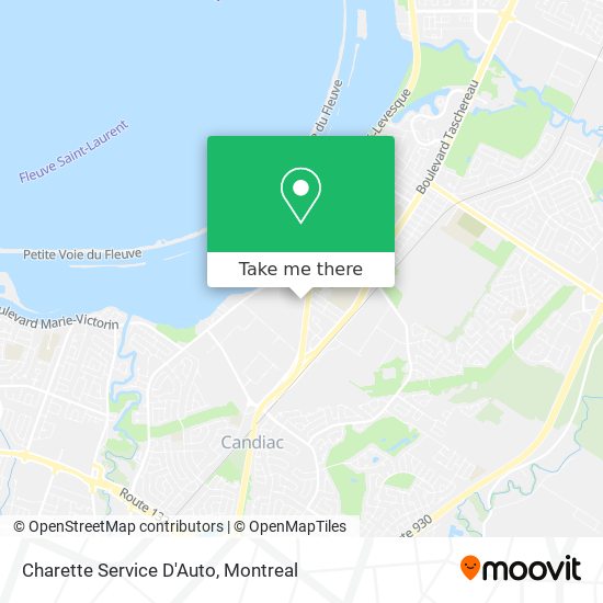 Charette Service D'Auto map