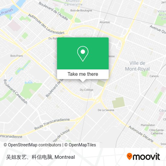 吴姐发艺、科信电脑 map