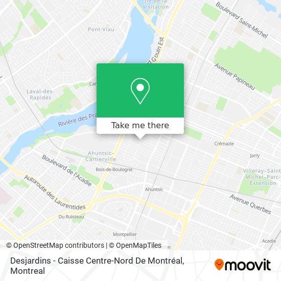 Desjardins - Caisse Centre-Nord De Montréal map