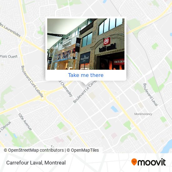 Carrefour Laval map