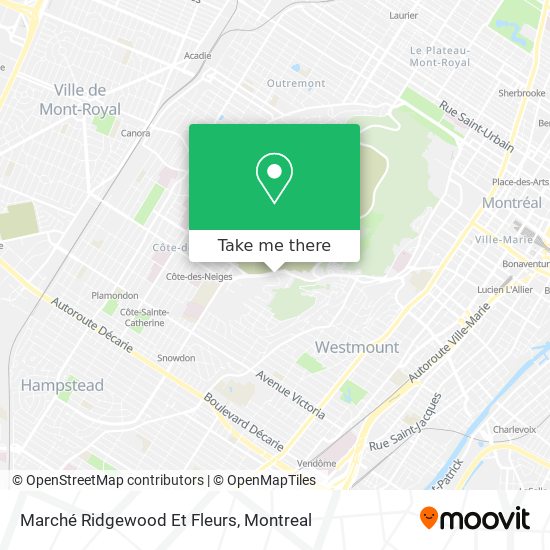 Marché Ridgewood Et Fleurs map