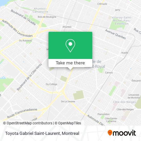 Toyota Gabriel Saint-Laurent map