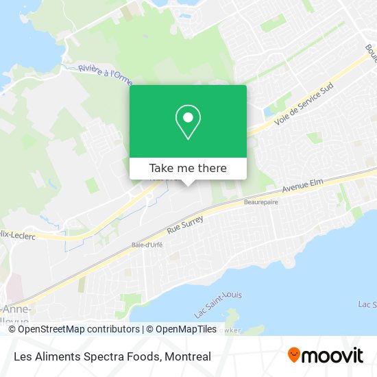 Les Aliments Spectra Foods map