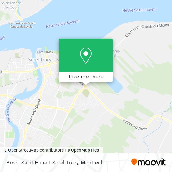 Brcc - Saint-Hubert Sorel-Tracy map