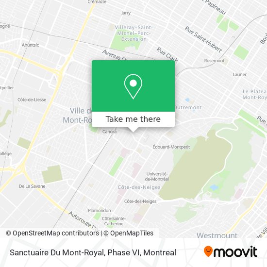 Sanctuaire Du Mont-Royal, Phase VI map